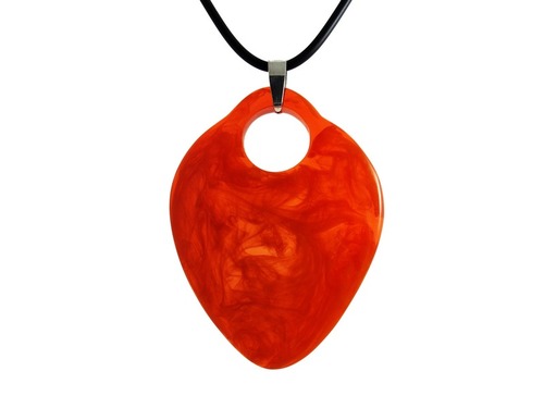 Spear Shaped Pendant - Resin Chunky Big Necklace - Contemporary Elegant Design